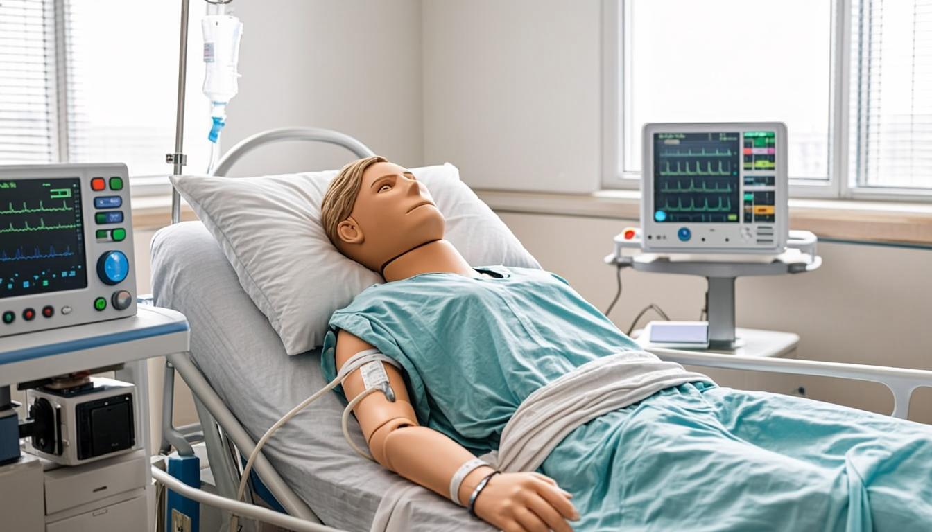 High-fidelity simulation manikin in the skills lab